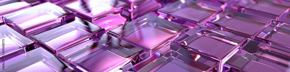 Abstract lavender glass cubes background. Data blocks illustration. Elegant banner wallpaper poster design template. Panoramic Abstract lavender glass cubes background. Data blocks illustration. Elegant banner wallpaper poster design template. Panoramic