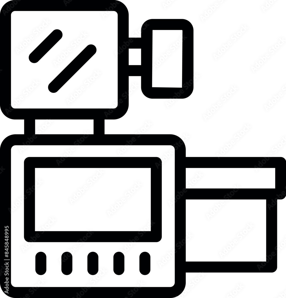 Line icon of a cnc machine operating, a great design for any industrial purpose Line icon of a cnc machine operating, a great design for any industrial purpose