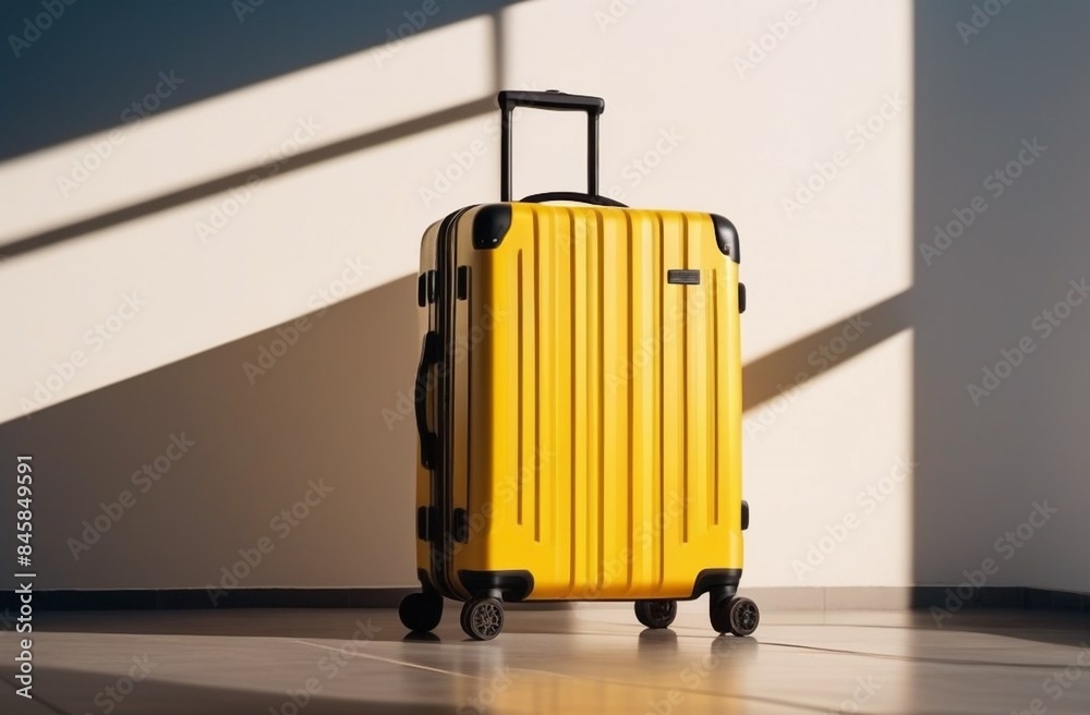 photo yellow suitcase with things for travel, vacation, organization, background, backpack, wallpaper photo yellow suitcase with things for travel, vacation, organization, background, backpack, wallpaper