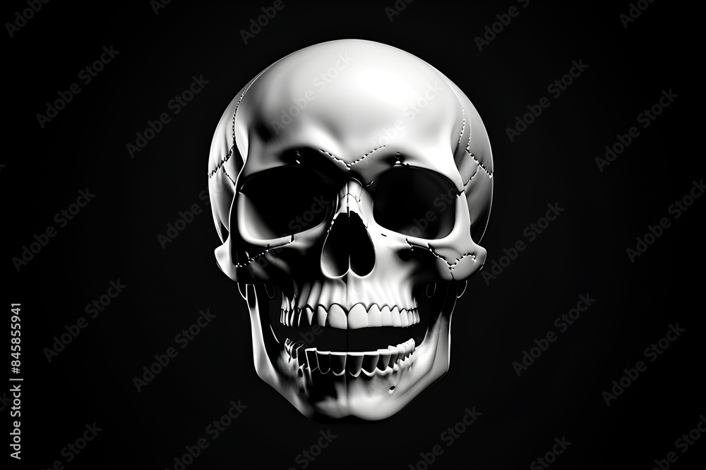 Skull Emoji Dominating the Center: Stark Contrast. Skull Emoji Dominating the Center: Stark Contrast.