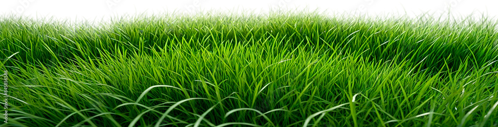 Obraz premium Green grass meadow. Garden grass. Beautiful panoramic landscape of wavy green grass background.