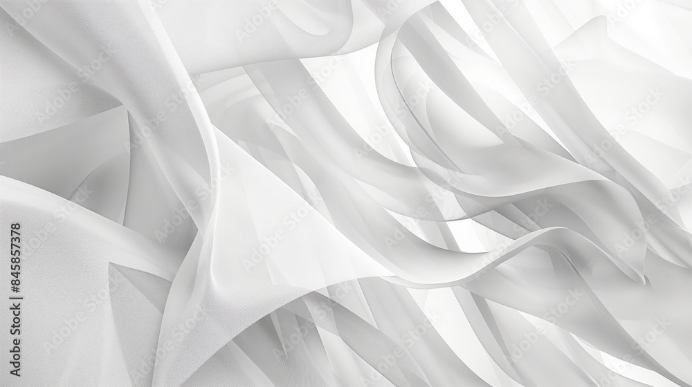 Abstract white background with wavy lines and blurred shapes for design. Abstract futuristic light soft waves, modern wallpaper, banner, or presentation background. Soft 3d rendering. White color, spa Abstract white background with wavy lines and blurred shapes for design. Abstract futuristic light soft waves, modern wallpaper, banner, or presentation background. Soft 3d rendering. White color, spa