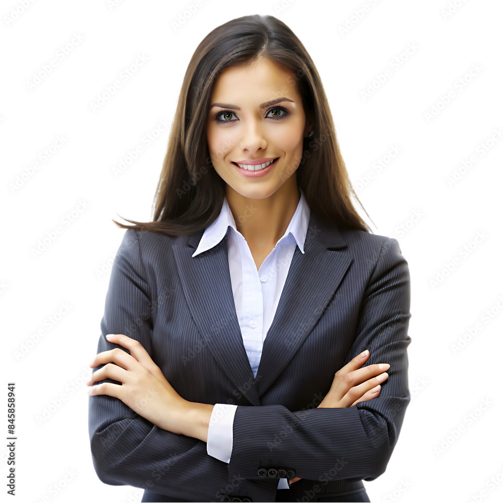 brunt businesswoman crossed arms transparent background brunt businesswoman crossed arms transparent background