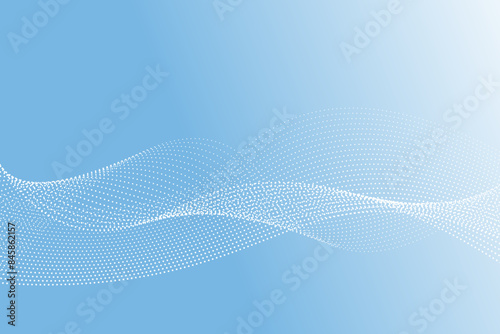 Blue and white abstract wave background.