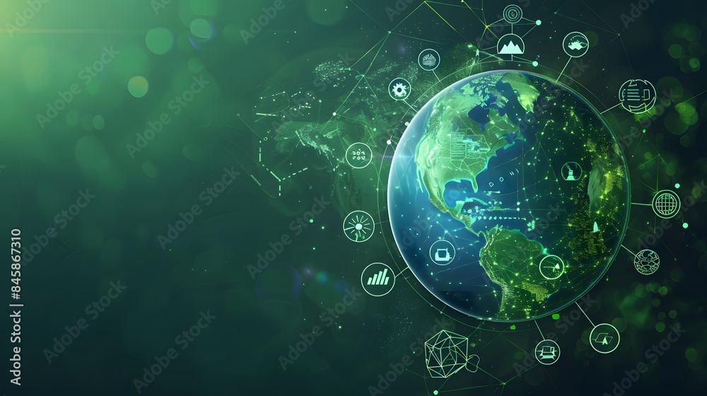 Obraz premium Earth day concept on white background, World environment day