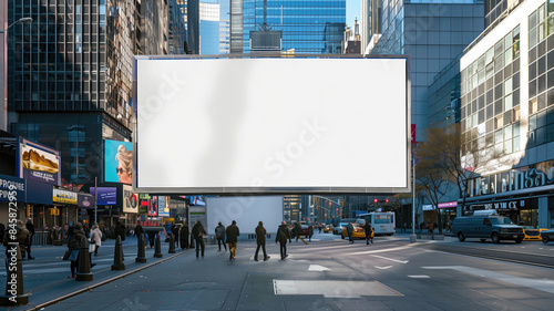 Mockup of an Empty Billboard in a developed City