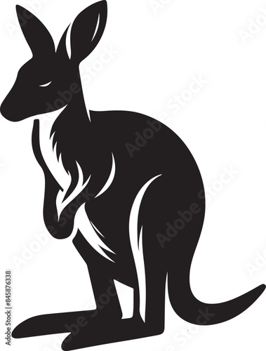 wallaby silhouette vector illustrationd