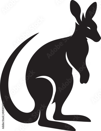 wallaby silhouette vector illustrationd