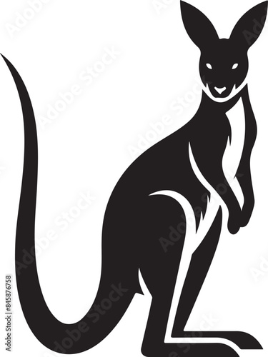 wallaby silhouette vector illustrationd