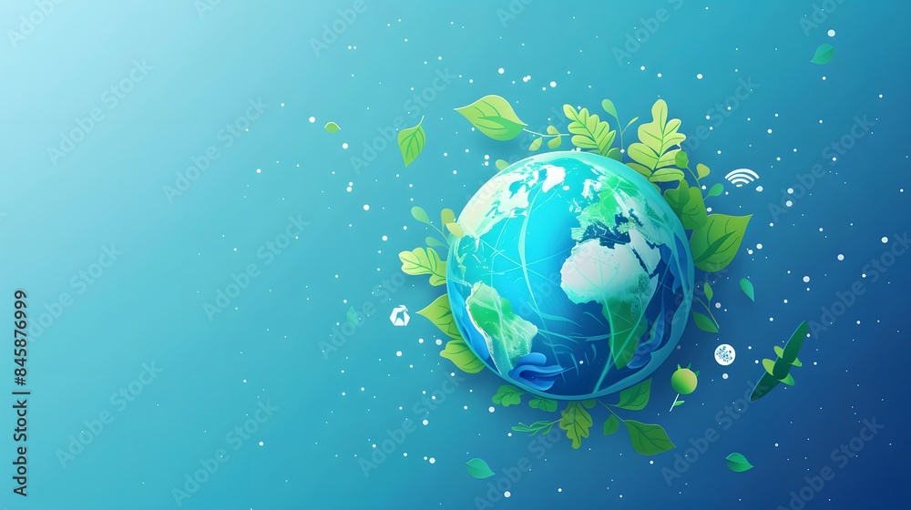Earth day concept on white background, World environment day Earth day concept on white background, World environment day