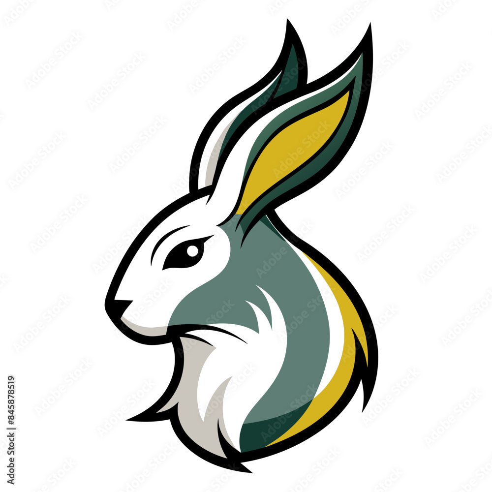 Obraz premium rabbit logo vector artwork illustration svg