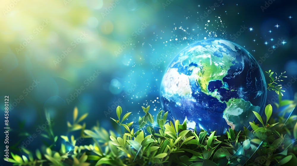 Earth day concept on white background, World environment day Earth day concept on white background, World environment day