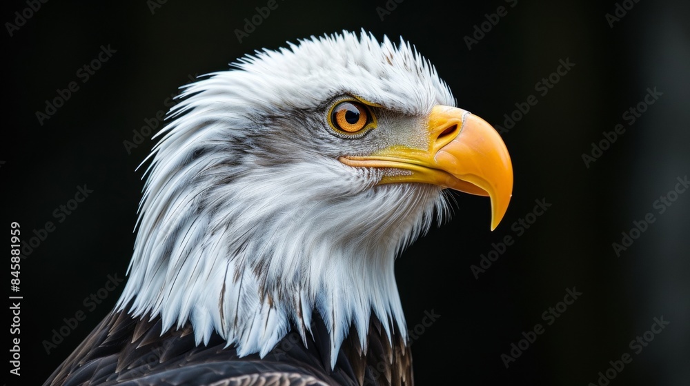 Close-up portrait of a bald eagle. Close-up portrait of a bald eagle.