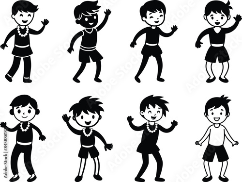 Dancer boy vector illustration