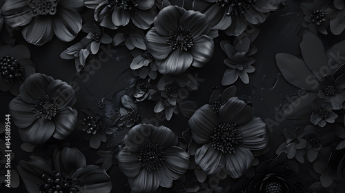 Wallpaper Mural Black texture background with copyspace for your design. AI Generated Torontodigital.ca