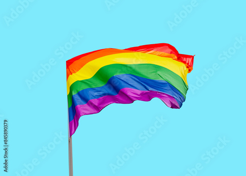 Rainbow LGBT Pride flag cut out