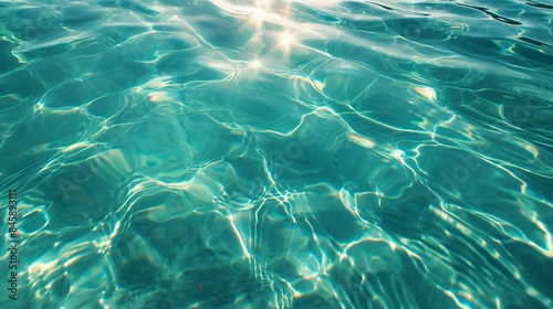 Turquoise Pool Water reflexion Background Summer