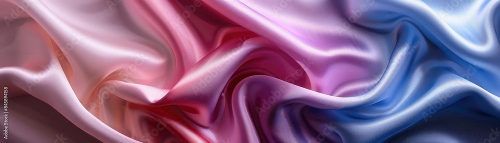 Obraz premium Silk fabric backgrounds with smooth, luxurious textures, ideal for ad visuals, focus on elegance, ethereal, blend mode, high fashion runway backdrop
