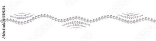 Pearl. Jewelry. Seamless pattern. Beautiful vector background. Beads. Pearl necklace.
