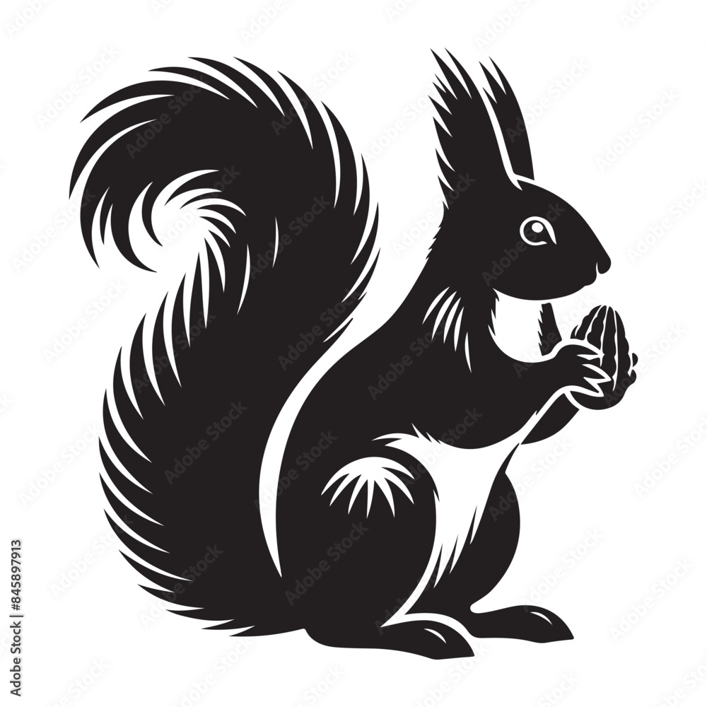 Squirrel vector silhouette Squirrel vector silhouette