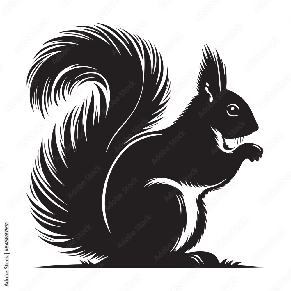 Squirrel vector silhouette Squirrel vector silhouette