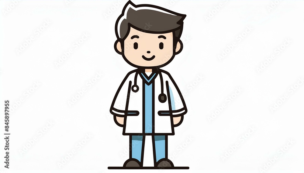 Doctor, medical, medical worker, worker, white coat, nurse, business, illustration, character, Generative AI Doctor, medical, medical worker, worker, white coat, nurse, business, illustration, character, Generative AI