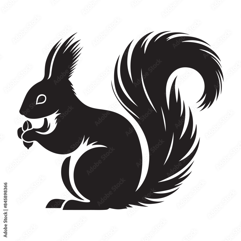 Squirrel vector silhouette Squirrel vector silhouette