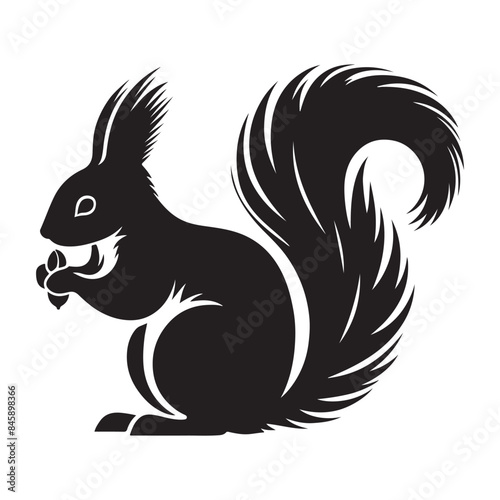 Squirrel vector silhouette