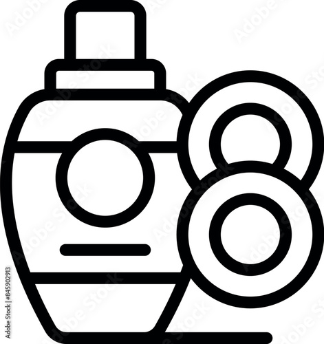 Contact lens solution bottle with contact lenses for eyesight correction