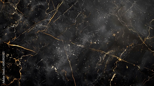 Black and gold abstract lava stone texture background photo