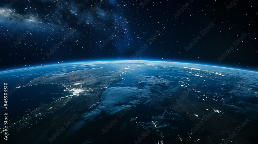 Planet earth seen from the cosmos, the only terrestrial body with life Planet earth seen from the cosmos, the only terrestrial body with life