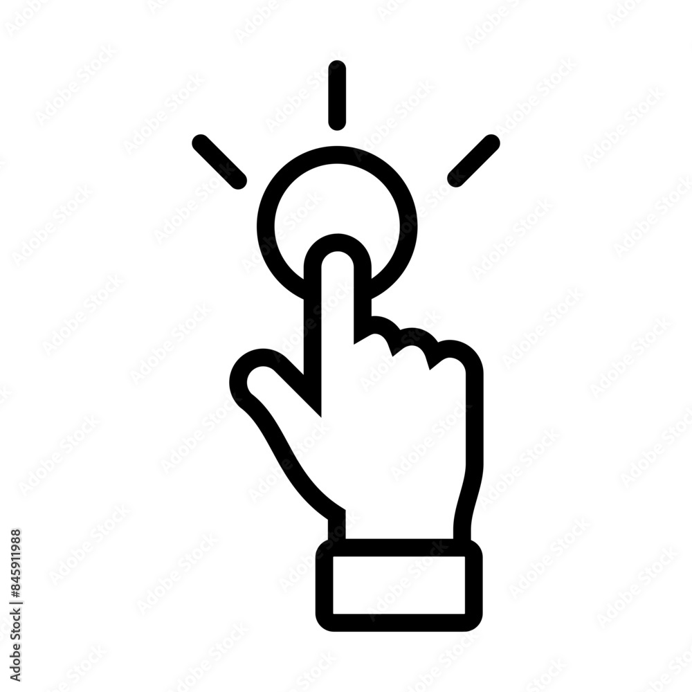 Hand Clicking Icon Perfect for User Interface and Interaction Designs Hand Clicking Icon Perfect for User Interface and Interaction Designs