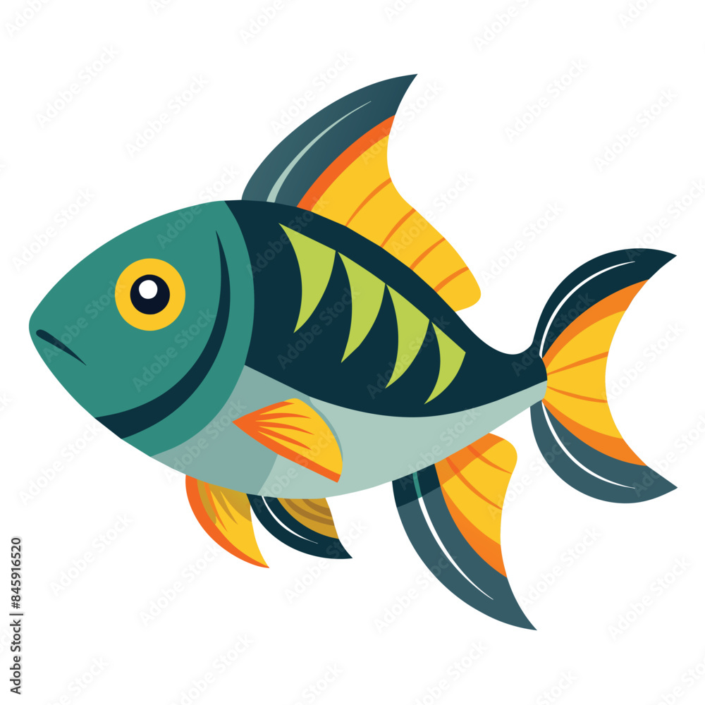 Naklejka premium Fish Vector Illustration Icon