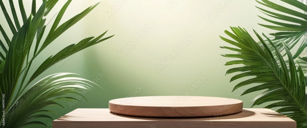 wood podium for display product. Background for cosmetic product branding, identity and packaging inspiration wood podium for display product. Background for cosmetic product branding, identity and packaging inspiration