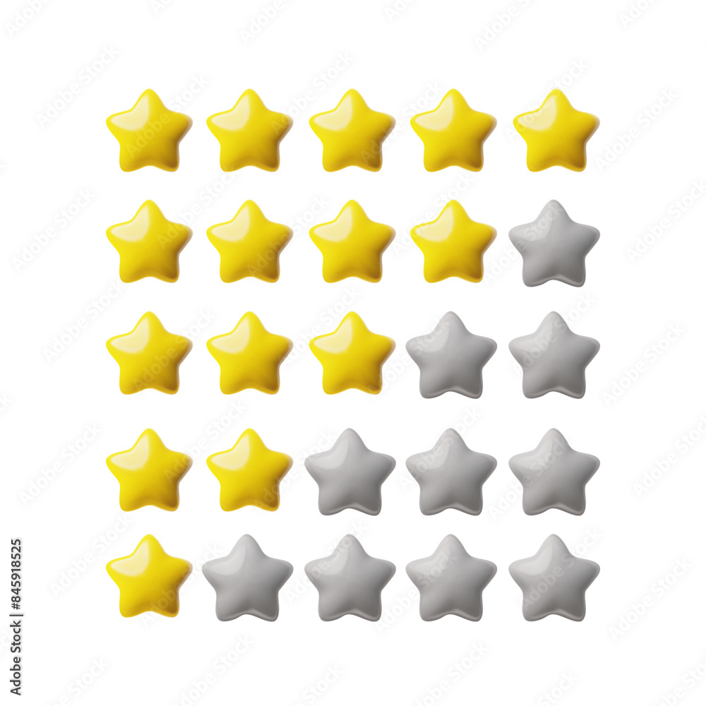 Yellow and gray 3D stars grid vector illustration Yellow and gray 3D stars grid vector illustration