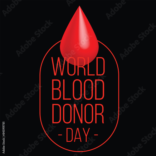 World Blood Donor Day Vector, Logo, Poster, Flyer, Background. World Blood Donor Day, June 14 Vector. Blood Drop Sign. Heart and Hand Symbol. Blood Donation Vector. International Day Of Donation June 