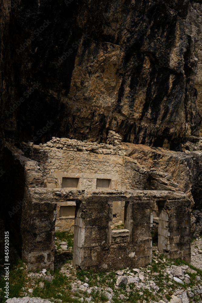 Fototapeta premium war ruins in the moutain