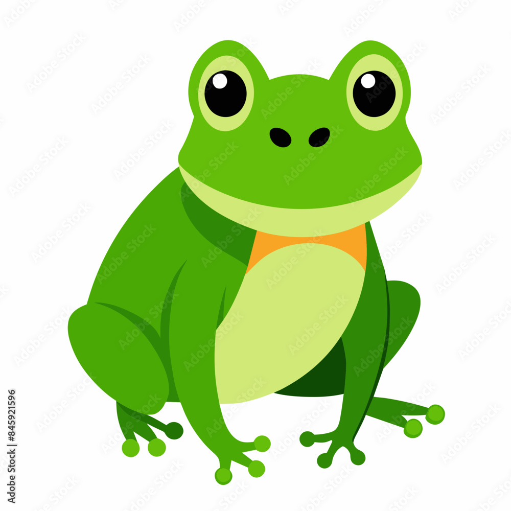 Charming Frog Vector Illustrations on White Background: Perfect for Design Projects Charming Frog Vector Illustrations on White Background: Perfect for Design Projects