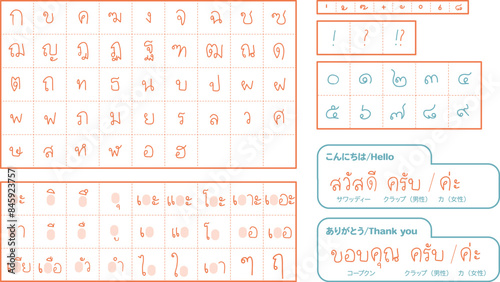 組み合わせて使える手書き風タイ語フォント