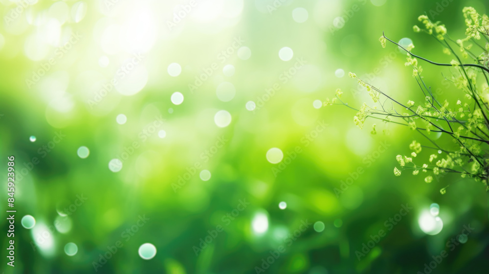 Obraz premium Green Nature Meadow Background Copy Space