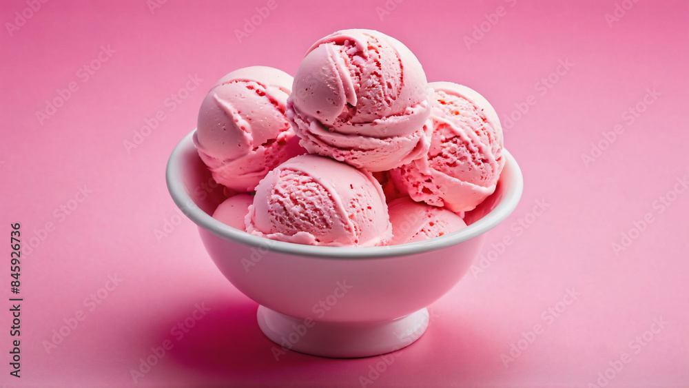 Texture surface of ice cream. Background of strawberry ice cream close-up. Texture surface of ice cream. Background of strawberry ice cream close-up.