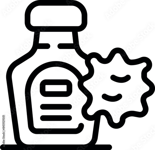 Antibacterial agent is destroying bacteria providing effective protection against germs