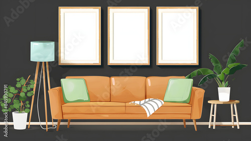 Picture frames with a beautiful atmosphere. Generative AI