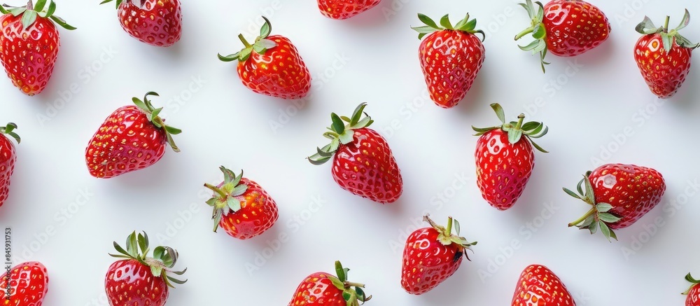 Strawberries isolated on a white background