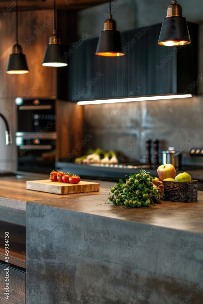 Fresh produce on a kitchen counter Fresh produce on a kitchen counter