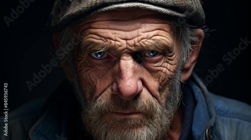 Gruff Elderly Gentleman Portrait for Business or Advertising Use Generative AI photo