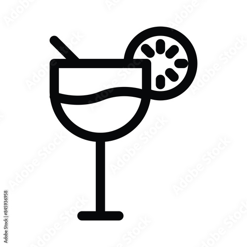 Icono de vector de bebida sobre fondo blanco. copas de vino para celebración