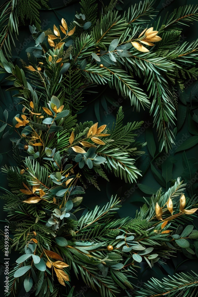 A detailed view of a cluster of green leaves A detailed view of a cluster of green leaves