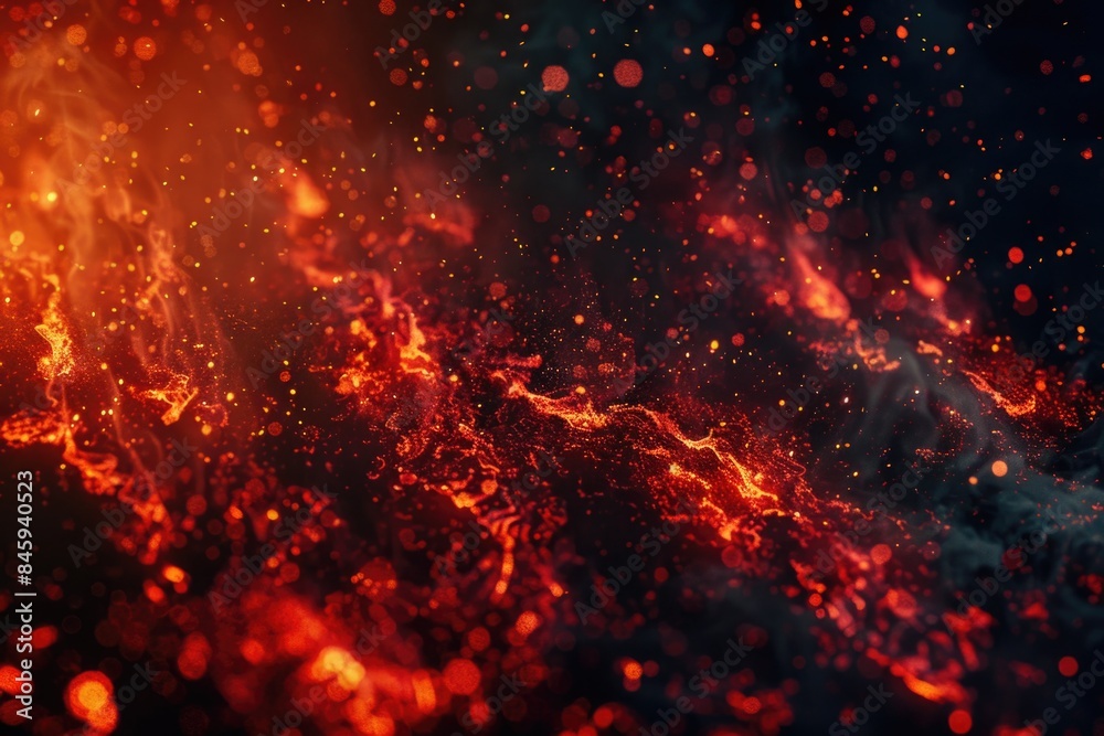 A close-up shot of flames and smoke on a dark background A close-up shot of flames and smoke on a dark background