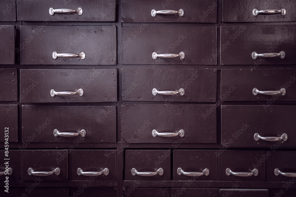 The old drawer cabinet of apothecary. The old drawer cabinet of apothecary.